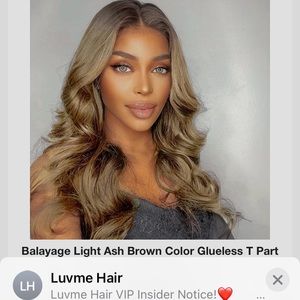 Brand new human hair ash blonde wig in the box